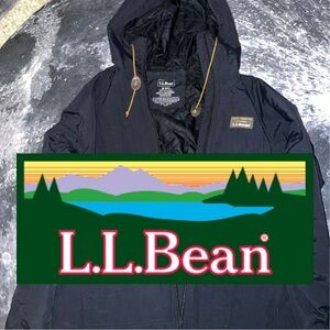 L.L. Bean Black Raincoat